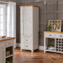 Downton Grey Painted Kitchen Large Single Larder Pantry Cupboard