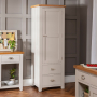 Downton Grey Painted Kitchen Large Single Larder Pantry Cupboard