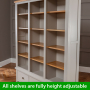 Downton Grey Grand Library Bookcase