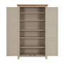 Downton Grey Painted Double Shaker Linen Storage Cupboard