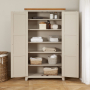 Downton Grey Painted Double Shaker Linen Storage Cupboard