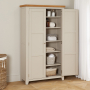 Downton Grey Painted Double Shaker Linen Storage Cupboard