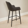 Duke Bar Stool – Grey Faux Leather