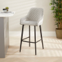 Duke Bar Stool – Grey Velvet