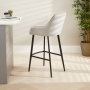 Duke Bar Stool – Grey Velvet