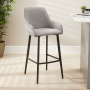 Duke Bar Stool – Grey Fabric