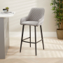 Duke Bar Stool – Grey Fabric