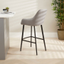 Duke Bar Stool – Grey Fabric