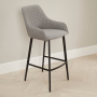 Duke Bar Stool – Grey Fabric