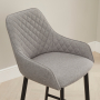 Duke Bar Stool – Grey Fabric