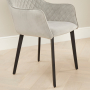 Duke Carver Dining Chair – Grey Velvet Fabric