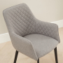 Duke Carver Dining Chair – Grey Fabric