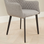 Duke Carver Dining Chair – Grey Fabric