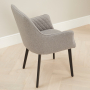 Duke Carver Dining Chair – Grey Fabric