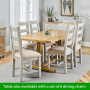 Cotswold Oak 1.8m Refectory Dining Table and 4 Cotswold Grey Chair Set