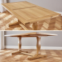 Cotswold Oak 1.8m Refectory Dining Table and 4 Cotswold Grey Chair Set