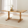 Cotswold Solid Oak 1.8m Refectory Dining Table - Seats 6 to 8