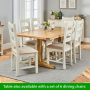 Cotswold Oak 1.8m Refectory Dining Table and 4 Cotswold Cream Chairs