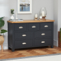 Cotswold Charcoal Grey Painted 7 Drawer Wide Chest