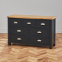 Cotswold Charcoal Grey Painted 7 Drawer Wide Chest