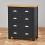 Cotswold Charcoal Grey Painted 2 over 3 Drawer Chest