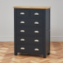 Cotswold Charcoal Grey Painted 2 over 4 Drawer Chest