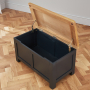 Cotswold Charcoal Grey Painted Blanket Storage Box