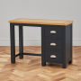 Cotswold Charcoal Grey Painted 3 Drawer Pedestal Dressing Table