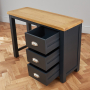 Cotswold Charcoal Grey Painted 3 Drawer Pedestal Dressing Table