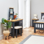 Cotswold Charcoal Grey Pedestal Dressing Table Set