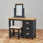 Cotswold Charcoal Grey Pedestal Dressing Table Set