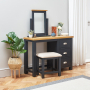 Cotswold Charcoal Grey Pedestal Dressing Table Set