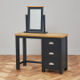 Cotswold Charcoal Grey Pedestal Dressing Table Set with Mirror