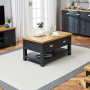 Cotswold Charcoal Grey Painted 2 Drawer Coffee Table