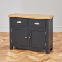 Cotswold Charcoal Grey Painted Medium 2 Door 2 Drawer Sideboard