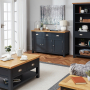 Cotswold Charcoal Grey Painted Large 3 Door Sideboard