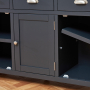 Cotswold Charcoal Grey Painted Large 3 Door Sideboard