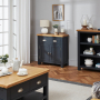 Cotswold Charcoal Grey Painted Small Compact Sideboard