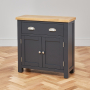 Cotswold Charcoal Grey Painted Small Compact Sideboard