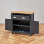 Cotswold Charcoal Grey Painted Small Compact Sideboard