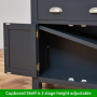 Cotswold Charcoal Grey Painted Small Compact Sideboard