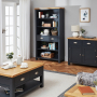 Cotswold Charcoal Grey Painted Tall Large Bookcase with Drawer