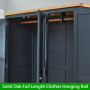 Cotswold Charcoal Grey Painted Triple 3 Door Wardrobe with Mirror