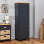 Cotswold Charcoal Grey Painted Single Kitchen Larder Pantry Cupboard