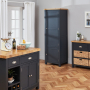 Cotswold Charcoal Grey Painted Single Kitchen Larder Pantry Cupboard