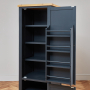 Cotswold Charcoal Grey Painted Single Kitchen Larder Pantry Cupboard