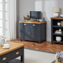 Cotswold Charcoal Grey Painted Hideaway Computer Desk