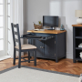 Cotswold Charcoal Grey Painted Hideaway Computer Desk