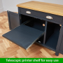 Cotswold Charcoal Grey Painted Hideaway Computer Desk