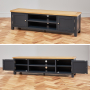 Cotswold Charcoal Grey Painted Large Widescreen TV Unit – Up to 80” Size